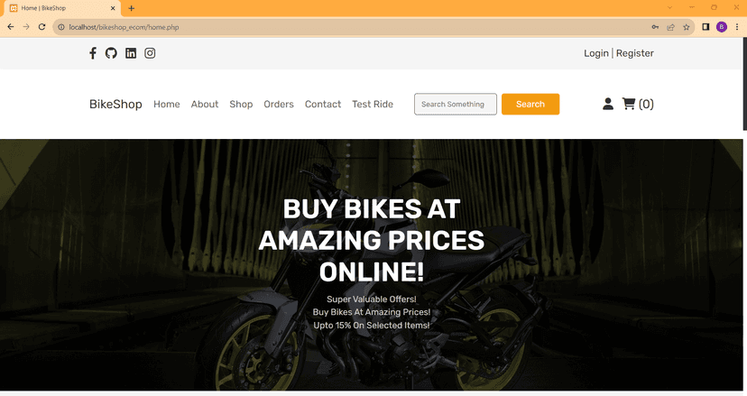 BikeShop - Ecommerce Platform project image