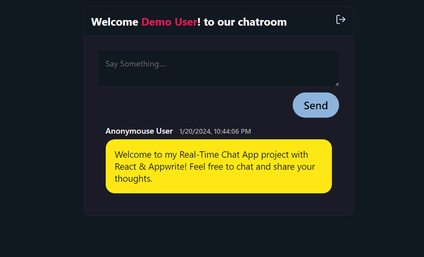 Realtime ChatRoom App project image